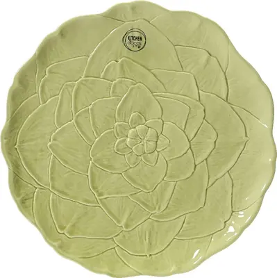Decoris bord keramiek artisjok 27.8x2cm groen 