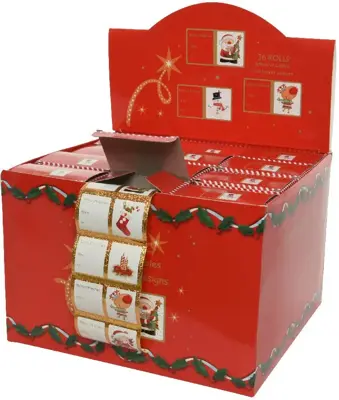 Decoris cadeausticker kerst multi 60 stuks - afbeelding 2
