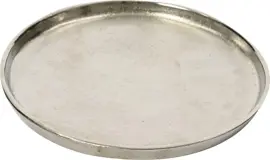 Decoris decoratiebord aluminium rond 30.5x2.5cm zilver kopen?