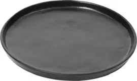 Decoris decoratiebord aluminium rond 35x2.5cm zwart