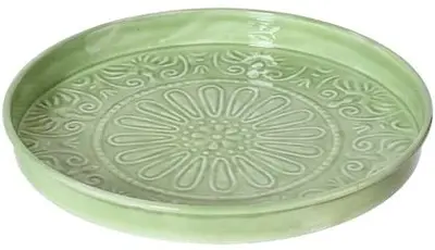 Decoris decoratiebord ijzer rond 32x3cm zacht groen - afbeelding 1