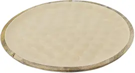 Decoris decoratiebord mangohout decobord 37.5x2cm crème, bruin - afbeelding 4