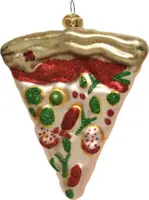Decoris glazen kerst ornament pizza 10cm multi kopen?