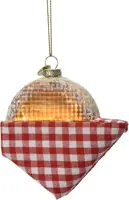Decoris glazen kerst ornament stroopwafel 10cm multi kopen?