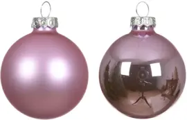 Decoris glazen kerstbal 3.5cm fris lila 16 stuks - afbeelding 2