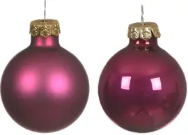 Decoris glazen kerstbal 3.5cm granaatappel 16 stuks - afbeelding 2