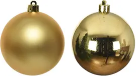 Decoris glazen kerstbal 3.5cm licht goud 16 stuks - afbeelding 2