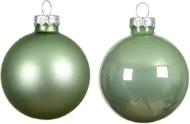 Decoris glazen kerstbal 3.5cm matcha groen 16 stuks - afbeelding 2