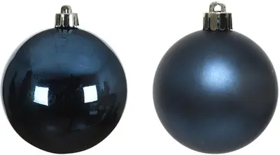 Decoris glazen kerstbal 3.5cm nachtblauw 16 stuks - afbeelding 2