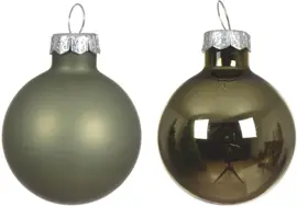 Decoris glazen kerstbal 3.5cm rosemarijn 16 stuks - afbeelding 2