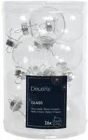 Decoris glazen kerstbal 3.5cm transparant 16 stuks kopen?