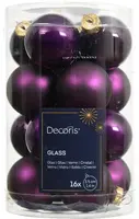 Decoris glazen kerstbal 3.5cm vijg 16 stuks - afbeelding 1