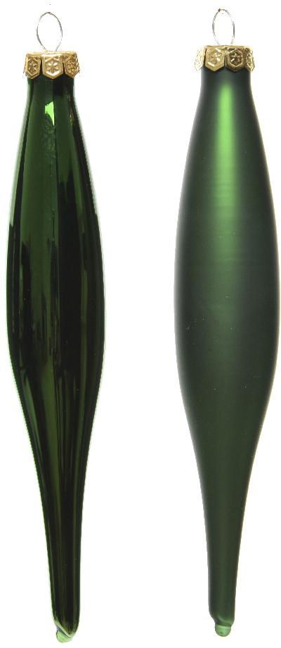 Decoris glazen kerstbal 3cm dennengroen 6 stuks - afbeelding 2