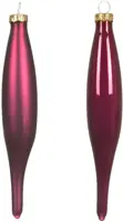 Decoris glazen kerstbal 3cm granaatappel 6 stuks - afbeelding 2