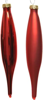 Decoris glazen kerstbal 3cm kerstrood 6 stuks - afbeelding 2