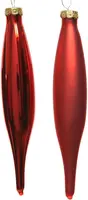 Decoris glazen kerstbal 3cm kerstrood 6 stuks - afbeelding 2