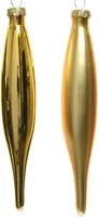 Decoris glazen kerstbal 3cm licht goud 6 stuks - afbeelding 2