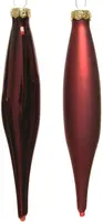 Decoris glazen kerstbal 3cm ossenbloed 6 stuks - afbeelding 2