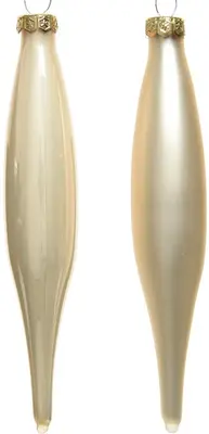 Decoris glazen kerstbal 3cm parel 6 stuks - afbeelding 2