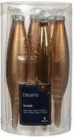 Decoris glazen kerstbal 3cm pecan bruin 6 stuks - afbeelding 1