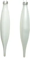 Decoris glazen kerstbal 3cm winterwit 6 stuks - afbeelding 2
