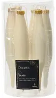 Decoris glazen kerstbal 3cm wolwit 6 stuks - afbeelding 1