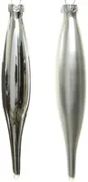 Decoris glazen kerstbal 3cm zilver 6 stuks - afbeelding 2