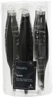 Decoris glazen kerstbal 3cm zwart 6 stuks - afbeelding 1