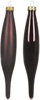 Decoris glazen kerstbal 3cm zwarte truffel 6 stuks - afbeelding 2