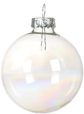 Decoris glazen kerstbal 6cm iris 10 stuks - afbeelding 2