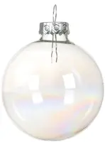 Decoris glazen kerstbal 6cm iris 10 stuks - afbeelding 2
