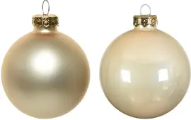 Decoris glazen kerstbal 6cm parel 10 stuks - afbeelding 2