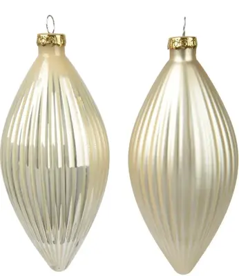 Decoris glazen kerstbal 6cm parel 3 stuks - afbeelding 2