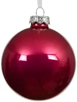 Decoris glazen kerstbal 8cm festive roze
