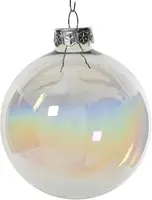 Decoris glazen kerstbal 8cm iris 6 stuks - afbeelding 2
