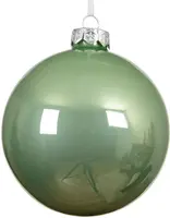 Decoris glazen kerstbal 8cm matcha groen