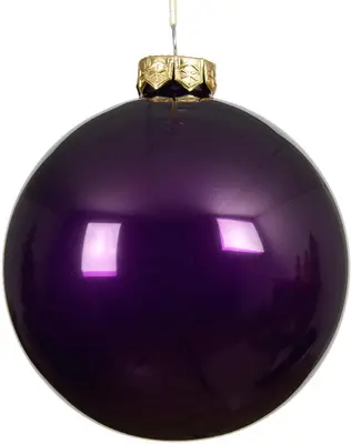 Decoris glazen kerstbal 8cm vijg