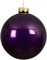 Decoris glazen kerstbal 8cm vijg