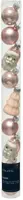 Decoris glazen kerstbal mix figuren poederroze 9 stuks - afbeelding 1