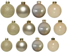 Decoris glazen kerstbal mix parel 42 stuks - afbeelding 2