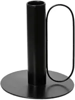 Decoris kandelaar metaal handvat 8.5x8x8cm zwart kopen?