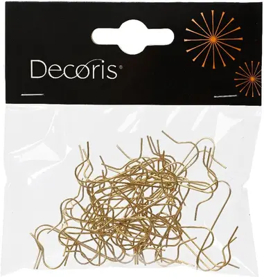 Decoris kerstbalhaakjes goud 50 stuks