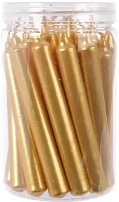 Decoris kerstboomkaars mini goud 22 stuks