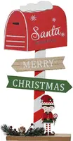 Decoris kerstfiguur hout wegwijzer kerst 18x5x39cm multi kopen?