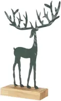 Decoris kerstfiguur metaal hert 5x15x23.5cm groen kopen?