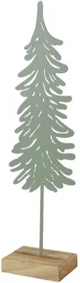 Decoris kerstfiguur metaal kerstboom 5x10.5x37cm groen - afbeelding 1