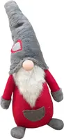 Decoris kerstfiguur polyester gnoom 28x21x90cm rood kopen?