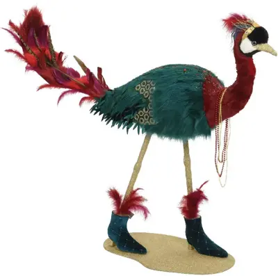 Decoris kerstfiguur polyester pauw 28x100x90cm multi
