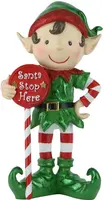 Decoris kerstfiguur polyresin elf 15.5x23.5x44.5cm groen kopen?