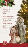 Decoris kerstfiguur polyresin jozef, maria en jezus 16x10.5x24cm multi - afbeelding 2